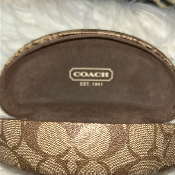 Coach Sunglasses case Khaki & Tan Hard Shell - Picture 7 of 13